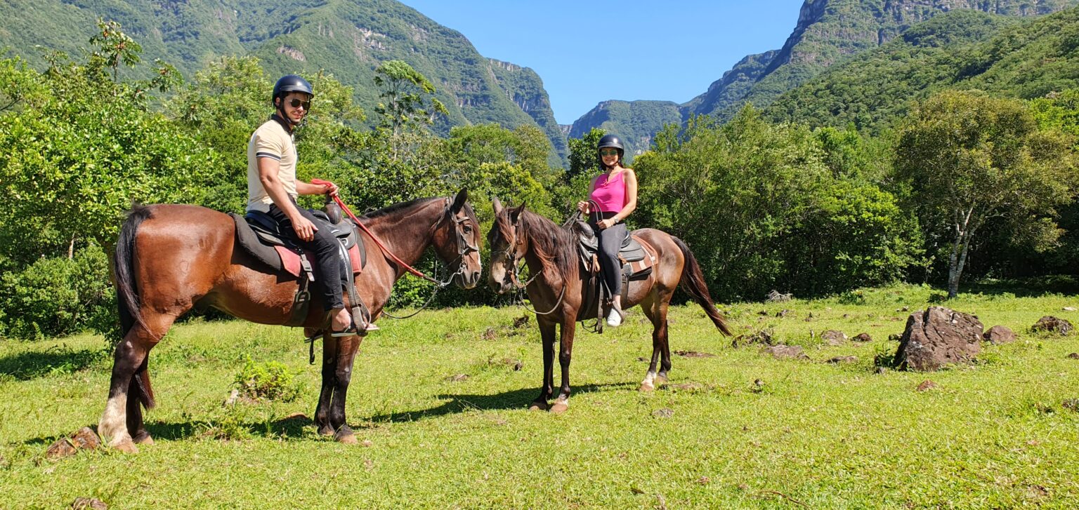 Cavalgada com vista dos Canyons